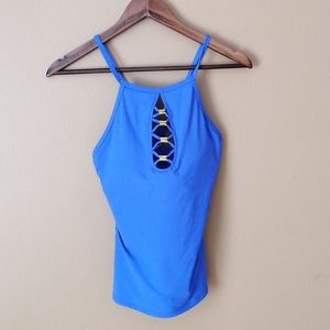 Bleu By Rod Beattie Metallic Stretch Tankini